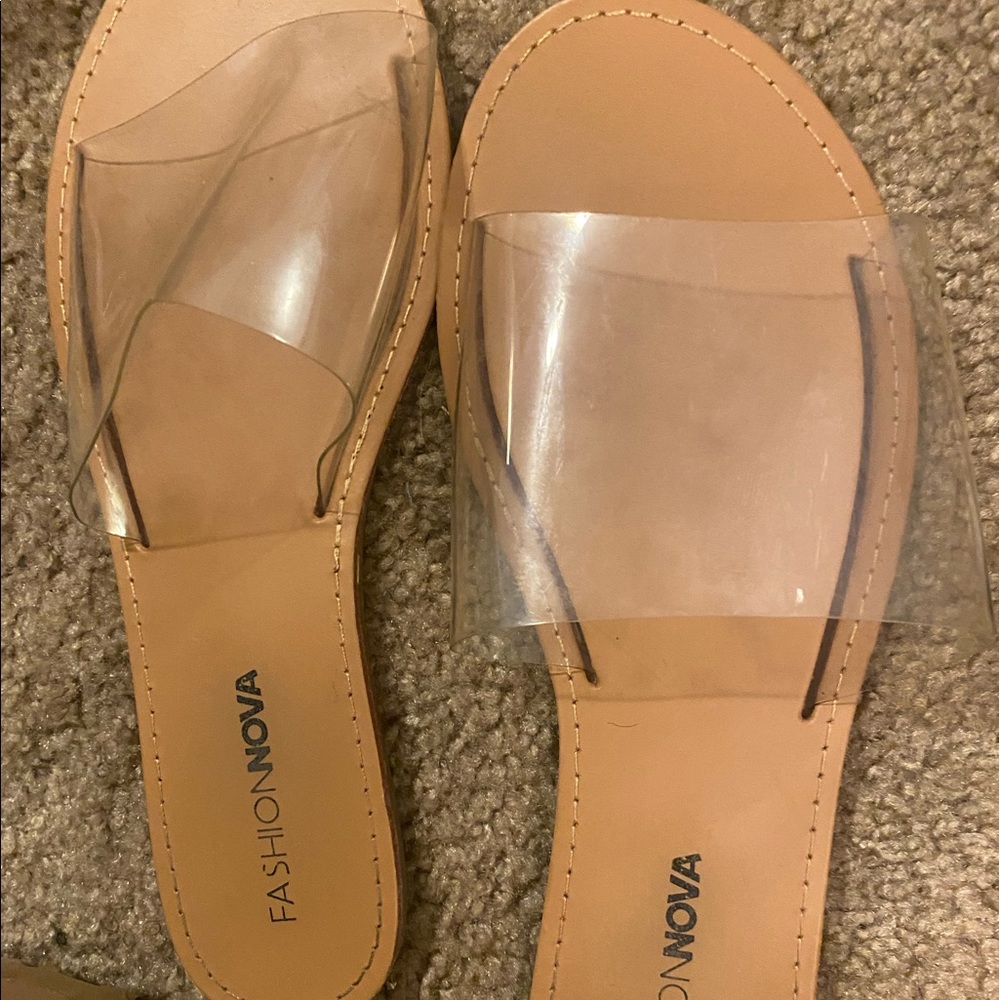 Clear sandals